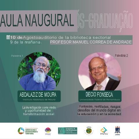 LOS PROGRAMAS DE POSGRADO DE LA UFRPE INVITAN A LA COMUNIDAD ACADÉMICA A SU CLASE INAUGURAL