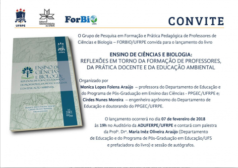 Lançamento de livro sobre formação de professores.