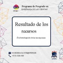 Resultado de los recursos de aprobación de inscripciones