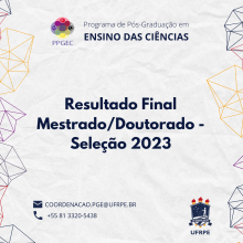 Resultado Final Mestrado/Doutorado - Seleção 2023