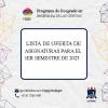 LISTA DE OFERTAS DE MATERIAS PARA EL 1ER SEMESTRE DE 2023