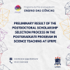 PRELIMINARY RESULT OF THE POSTDOCTORAL SCHOLARSHIP SELECTION PROCESS IN THE POSTGRADUATE PROGRAM IN SCIENCE TEACHING AT UFRPE